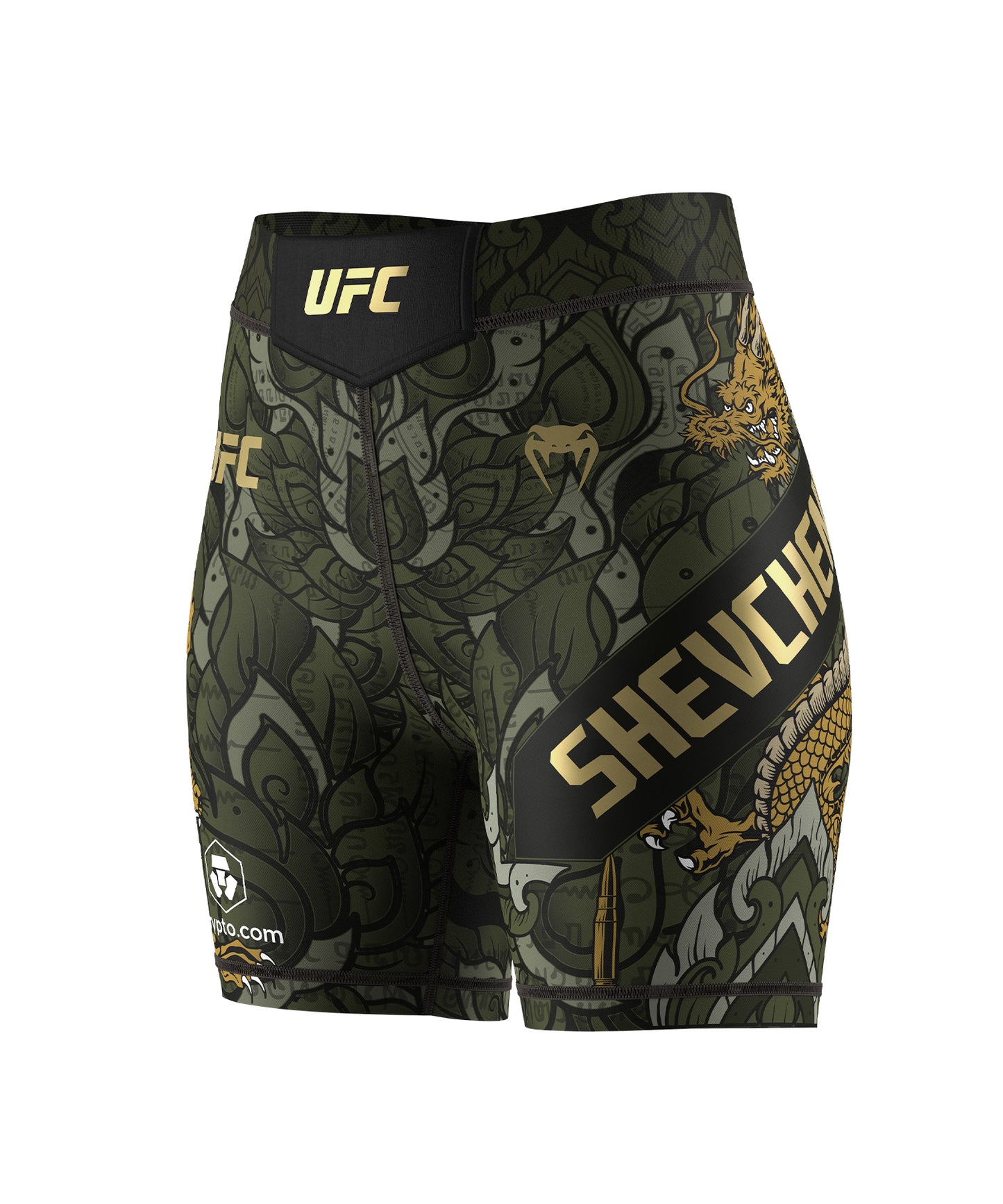 Women’s UFC Unrivaled by VENUM Green Valentina Shevchenko Vale Tudo Shorts