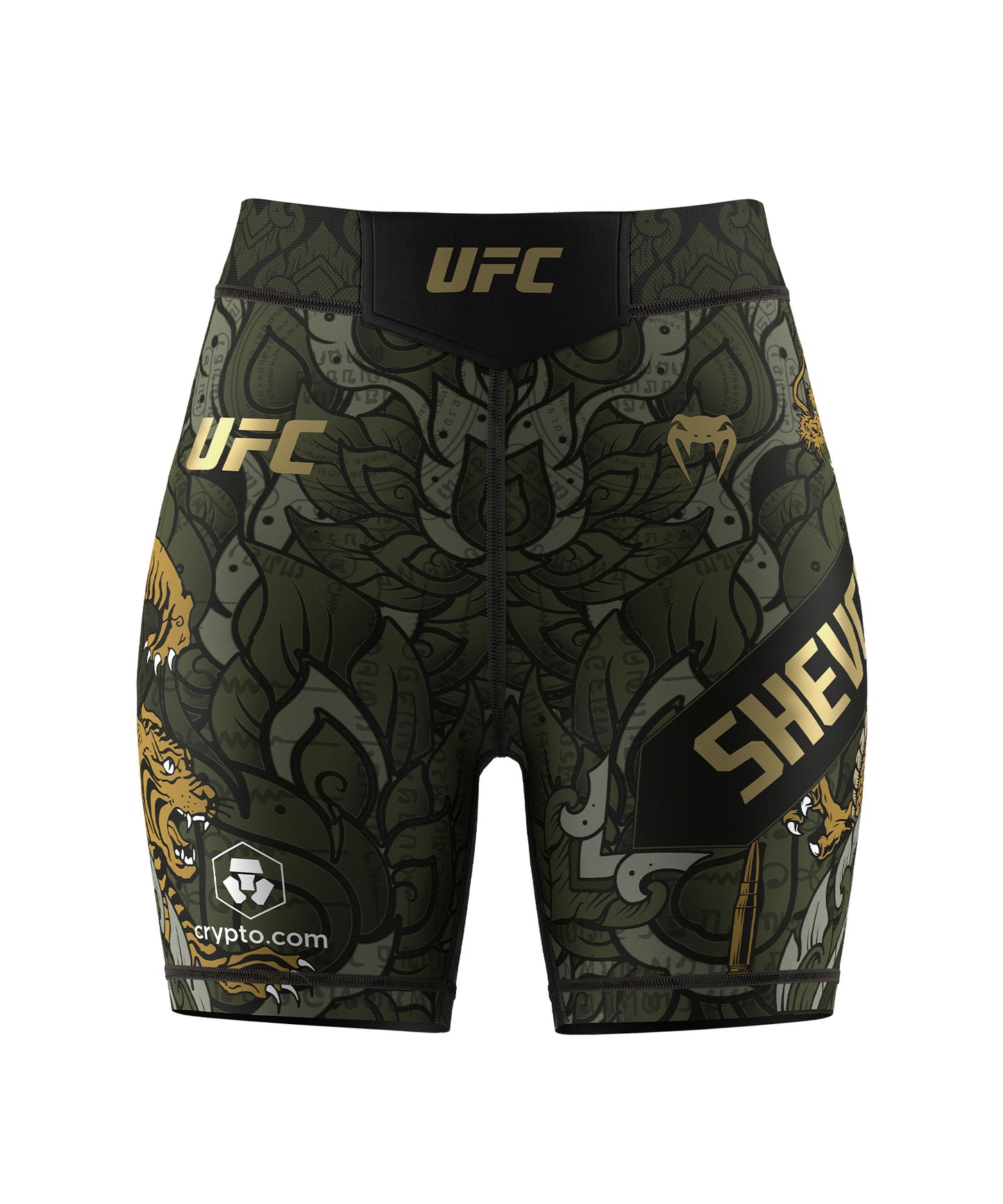Women’s UFC Unrivaled by VENUM Green Valentina Shevchenko Vale Tudo Shorts