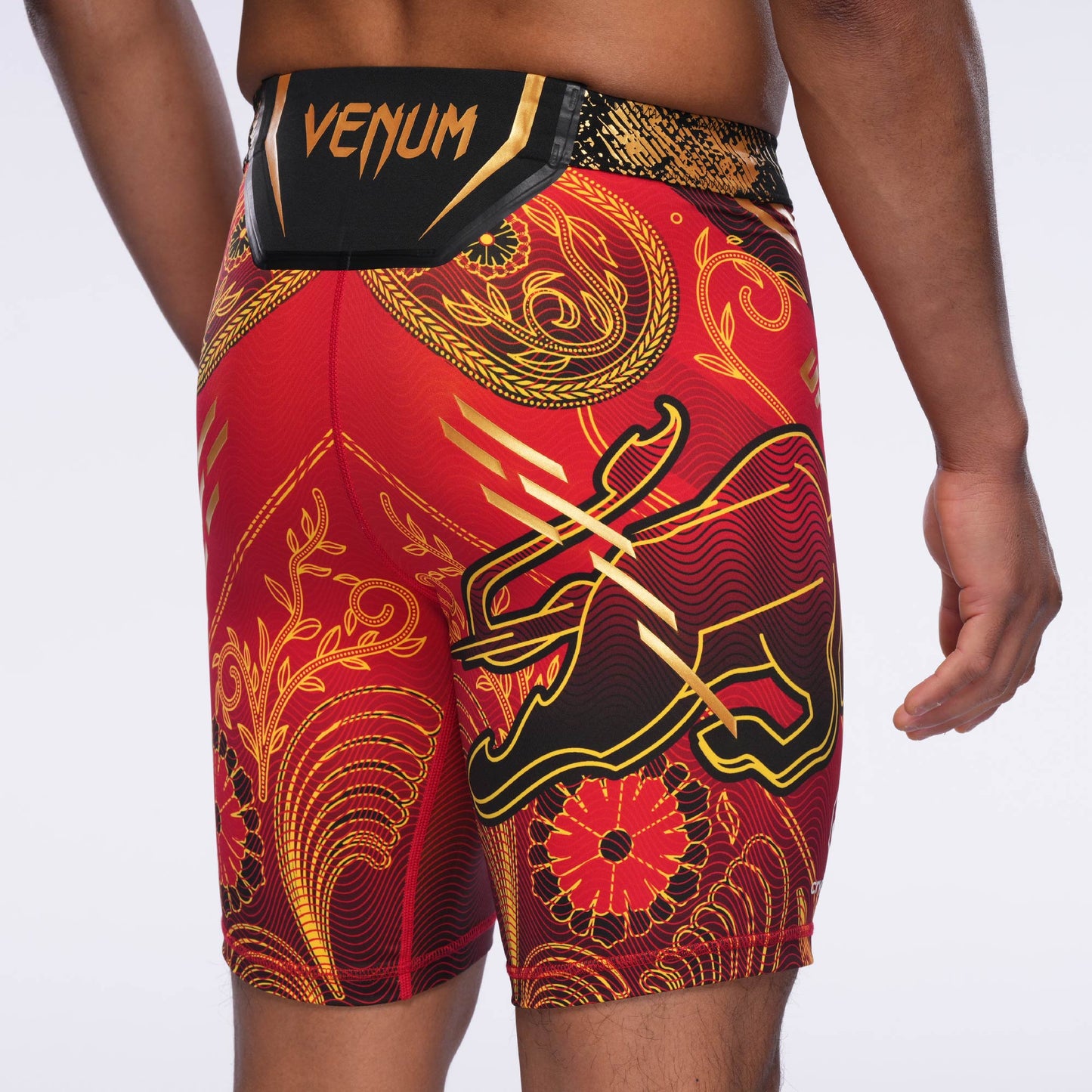 UFC Unrivaled by Venum Ilia Topuria Vale Tudo Shorts - Red/Gold