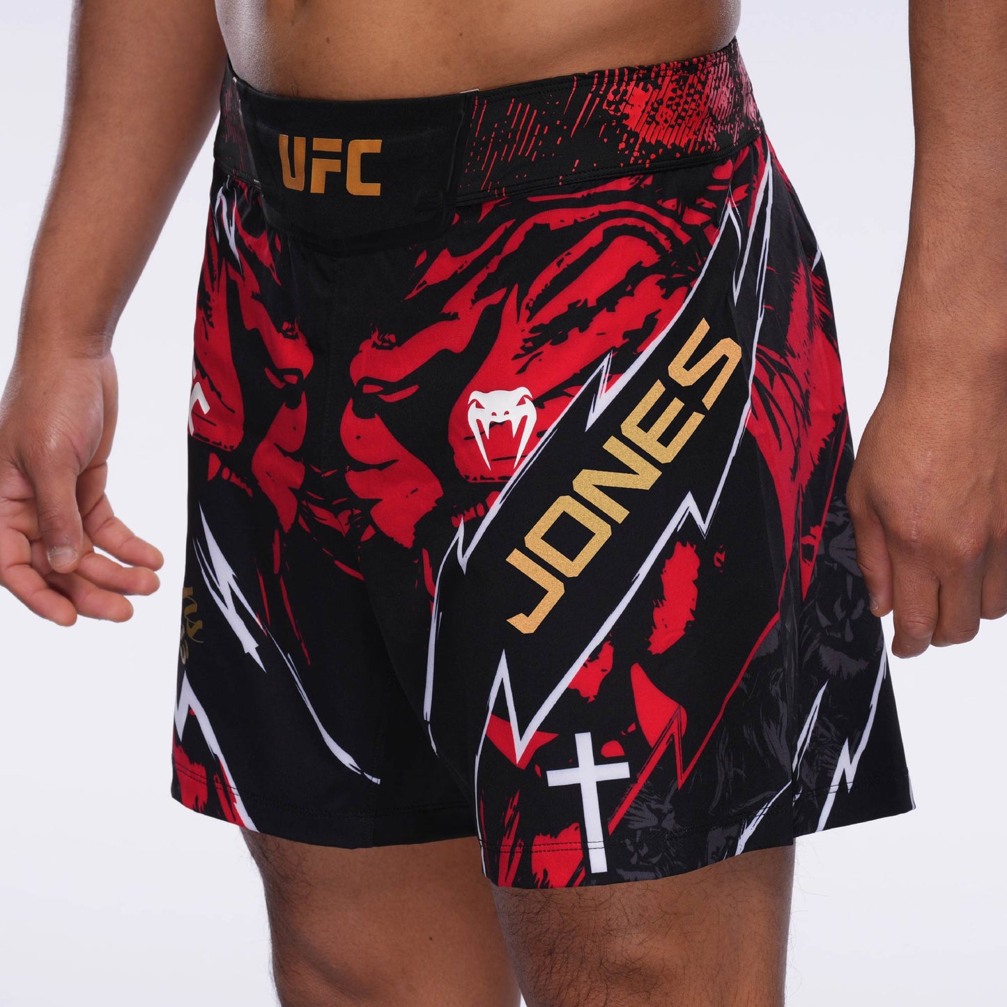 UFC Unrivaled by Venum Jon Jones Men’s Fight Short - Black/Red