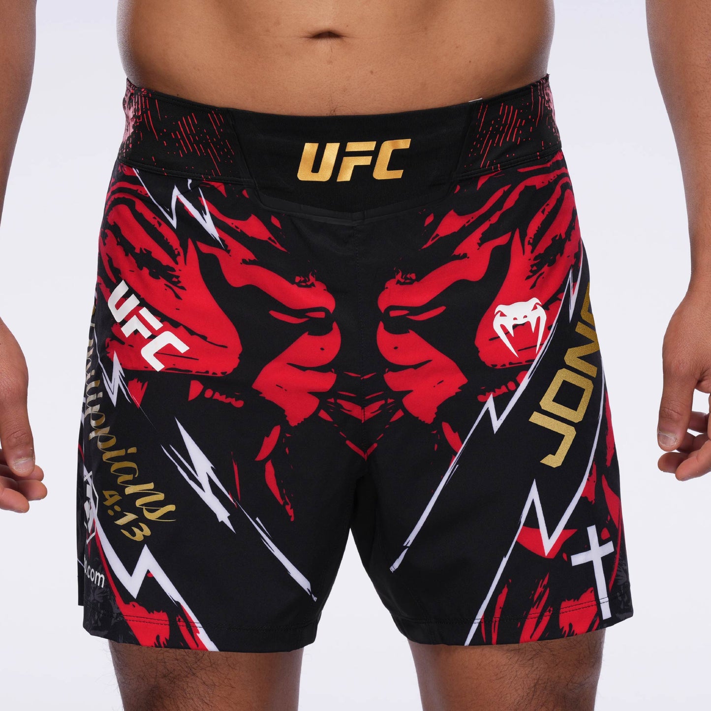 UFC Unrivaled by Venum Jon Jones Men’s Fight Short - Black/Red