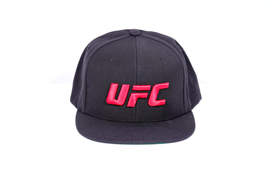 UFC Embroidered Black/Red Snapback Hat